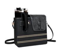 Pochette portaborraccia impermeabile, borsa a tracolla per bicchieri, pratica per le donne, sport all'aria aperta, palestra, camminata, escursionismo, viaggi, viaggi, campeggio, Nero , Se référer au