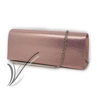 Pochette rose gold in raso donna clutch oro rosa da cerimonia elegante borsetta