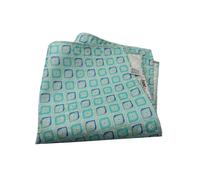 Pochette seta stampata operata silk soie seda top quality made italy verde acqua
