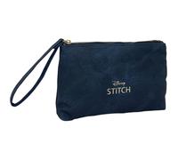 Pochette Stitch Disney beauty case in PU con laccetto da polso accessori e trucco da viaggio