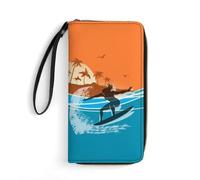 Pochette Surfers And Tropical Islands Piccolo Portafoglio Stampato Porta Monete Multiuso Coin Purse Per Uomo, Insegnante, Adolescente