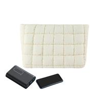 Pochette tinta unita - Custodia da viaggio trapuntata | Portatore di bellezza alla | Organizer per cosmetici imbottito in piuma - Disposizione multiarticolo dalla struttura morbidaSi adatta a mig