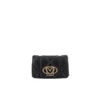 Pochette trapuntata con due comparti Love Moschino, nera - Tabella Colori: Nero