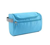 Pochette Trucchi Portable Makeup Bag Unisex Capacity Waterproof Cosmetic Organizer Toiletry Hanging Case Pouch For Women Men Wash Shaving Make Up(Sky Blue)
