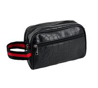 Pochette Uomo da Polso in EcoPelle, Beauty Case Uomo, trousse da viaggio, pochette da viaggio, Borsello uomo a mano con cinturino in ecopelle.COD.2769 (Small, Pelle di Coccodrillo)