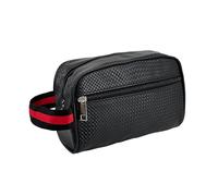 Pochette Uomo da Polso in EcoPelle, Beauty Case Uomo, trousse da viaggio, pochette da viaggio, Borsello uomo a mano con cinturino in ecopelle.COD.2769 (Small, Pelle a Losanga)