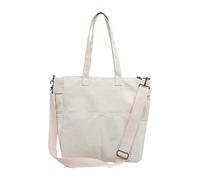 Pochette vintage in pelle multi funzionale Tote Bag Borsa a tracolla Borsa a tracolla Studente Tempo libero Messenger Bag Canvas Bag, bianco, Taglia unica