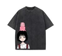 pochikiki- Maglietta Carina con Disegno Takopi's Cartoon Original sin Maglietta Shizuka Kuze con Stampa a Fumetti Lavabile Ampia Stile Vintage Maniche Corte Regalo