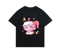 pochikiki- Shugo Anime Chara T-Shirt Hinamori AMU Ran SUU Carino Trendy Mani Corte Graphic Tee Abbigliamento Casual Regolare