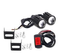 PochY Faretto Luci Ausiliari Fari ausiliari a LED per moto Faretti Mini proiettore Fendinebbia Lampada di guida anteriore Accessori moto bicolore universali