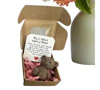 Pocket Bear Hug, Handmade Keepsake Animal, Uplifting Gift, Thoughtful Token, Good Luck Charm for Men, Women, Friends, Family, Adults, and Kids, 2.17x2.17x0.98 inches