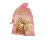 Pocket Bear Hug - Mini orso di peluche con biglietto ispiratore, morbido peluche fatto a mano per alleviare lo stress, mini peluche positivo con carta di incoraggiamento di supporto, piccolo regalo