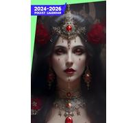 Pocket Calendar 2024 - 2026: Three-Year Monthly Planner for Purse , 36 Months from January 2024 to December 2026 | Gothic medieval goddess | Beautiful woman | Goddess of darkness