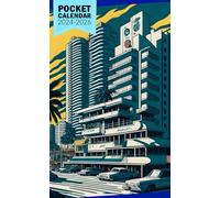 Pocket Calendar 2024 - 2026 With Moon Phase: Three-Year Monthly Planner for Purse , 36 Months from January 2024 to December 2026 | Retro Miami beachside painting | Hiroshi Nagai