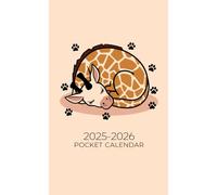 Pocket Calendar 2025-2026: 2 Year Pocket Planner January 2025 to December 2026, Cute Giraffe Cover
