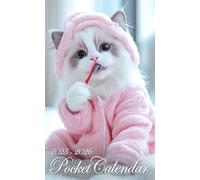 Pocket Calendar 2025-2026: 24-Month Purse Planner with Uplifting Quotes | Small Organizer from January 2025 to December 2026 | Cute Ragdoll Kitten
