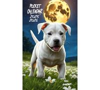 Pocket Calendar 2025-2026: American Staffordshire Terriers Puppies Cover, 24 Months Monthly Planner, Small Size 4*6.5 inches