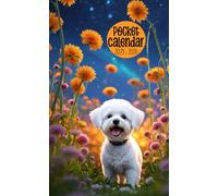 Pocket Calendar 2025-2026: Bichon Frise Cover, 24 Months Monthly Planner, Small Size 4*6.5 inches