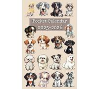 Pocket Calendar 2025-2026 for Purse: 2 Year Pocket Planner January 2025 - December 2026 | Dogs