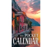 Pocket Calendar 2025-2026: Two-Year Monthly Planner with Inspirational Quotes | 24 Months Small Organizer January 2025-December 2026 | Lake Garda Italy Cover
