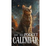 Pocket Calendar 2025-2026: Two-Year Monthly Planner with Motivation Quotes from January 2025 to December 2026 | Fantasy Egyptian Mau Cat