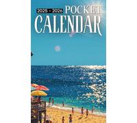 Pocket Calendar 2025-2026: Two-Year Monthly Planner with Motivation Quotes from January 2025 to December 2026 | Japanese Summer Beach