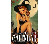 Pocket Calendar 2025-2026: Two-Year Pocket-Sized Organizer with Inspirational Quotes, 24 Months from January 2025 to December 2026 | Retro Pin Up Witch Design