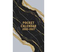 Pocket Calendar 2025-2027: Small 3-Year Monthly agenda from January 2025 to December 2027 purse size | Marble Design