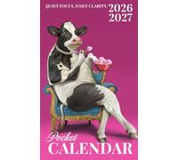 Pocket Calendar 2026-2027: 2-Year Planner for Purse, 24 Monthly from January 2026 to December 2027 with Motivational Quotes | Funny Cow Cover