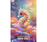 Pocket Calendar 2026-2027: 2 Year Pocket Planner, from January 2026 to December 2027 | Seahorse and Flowers Cover