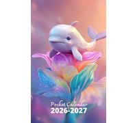 Pocket Calendar 2026-2027: 2 Year Pocket Planner, from January 2026 to December 2027 | Whale and Flowers Cover