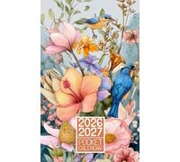 Pocket Calendar 2026-2027: 2 year Pocket Planner January 2026 - December 2027 (from Jan 2026 to Dec 2027) | Flowers and Bird Design