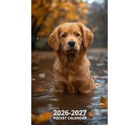 Pocket Calendar 2026-2027: 2 Year Pocket Planner January 2026 - December 2027 / Golden Retriever Cover