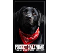 Pocket Calendar 2026-2027: 24-Month Planner with Encouraging Quotes and Portable Size with Black Labrador Retriever Dog Design for Calm Focus