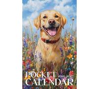 Pocket Calendar 2026-2027: 24-Month Planner with Encouraging Quotes and Portable Size with Cute Labrador Retriever Dog Painting Art Design for Calm Focus