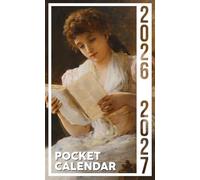 Pocket Calendar 2026-2027: 24-Month Purse Size Planner featuring Motivational Quotes for Reflection with Vintage Reading Women Design, Perfect Gift for Friends or Family