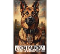 Pocket Calendar 2026-2027: 24-Month Purse Size Planner featuring Motivational Quotes for Reflection with Police German Shepherd Dog Design, Perfect Gift for Friends or Family