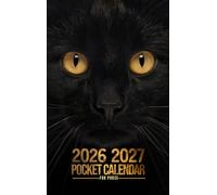 Pocket Calendar 2026-2027 For Purse: 2-Year From January 2026 To December 2027 with with black cat cover