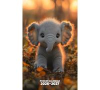 Pocket Calendar 2026-2027 for Purse: 2 Year Pocket Planner, from January 2026 to December 2027 | Baby Elephant Design