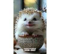 Pocket Calendar 2026-2027 for Purse: 2 Year Pocket Planner, from January 2026 to December 2027 | Baby Hedgehog Design, Cute animal