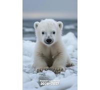 Pocket Calendar 2026-2027 for Purse: 2 Year Pocket Planner, from January 2026 to December 2027 | Baby Polar Bear Design, Cute animal