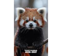 Pocket Calendar 2026-2027 for Purse: 2 Year Pocket Planner, from January 2026 to December 2027 | Baby Red Panda Design, Cute animal