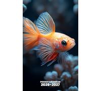 Pocket Calendar 2026-2027 for Purse: 2 Year Pocket Planner, from January 2026 to December 2027 | Betta Fish Design