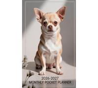 Pocket Calendar 2026 - 2027 for Purse: 2 Year Pocket Planner January 2025 - December 2026 | Adorable Chihuahua Cover Design