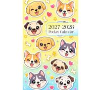 Pocket Calendar 2026-2027 for Purse: 2 Year Small Size Monthly Planner from January 2026 to December 2027 | Cute Dog Cover