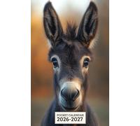 Pocket Calendar 2026-2027 For Purse: Monthly Planner With Small Size 2-Year From January 2026 To December 2027 With Holidays & Inspirational Quotes | Donkey Themed