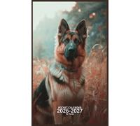 Pocket Calendar 2026-2027 for Purse: Small 2 Year Monthly Planner from January 2026 to December 2027 with Holidays, German Shepherd Dog Cover Design