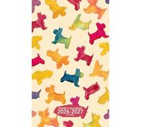 Pocket Calendar 2026-2027 for Purse: Small 2 Year Monthly Planner from January 2026 to December 2027 with Holidays, Dogs pattern Cover Design