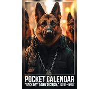 Pocket Calendar 2026-2027: Two-Year Monthly Organizer from January 2026 to December 2027 with Inspirational Quotes, Simple and Mindful Layout with Funny German Shepherd Mafia Design