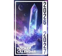Pocket Calendar 2026-2027: Two-Year Monthly Organizer from January 2026 to December 2027 with Inspirational Quotes, Simple and Mindful Layout with Alien Cosmic Crystal Planet Design